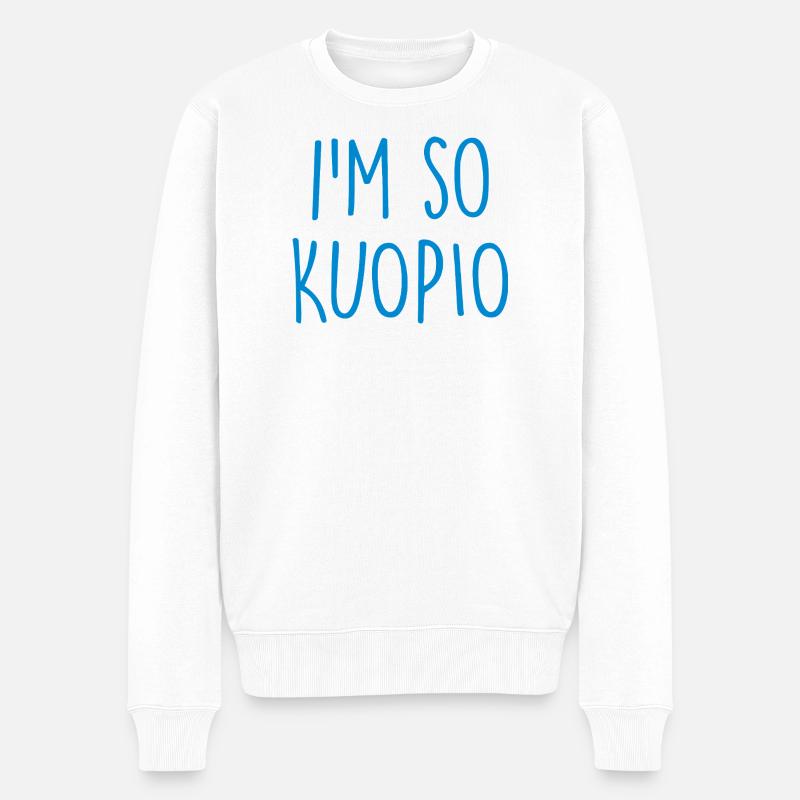 Kuopio Finland - Männer Premium Bio Pullover - Weiß