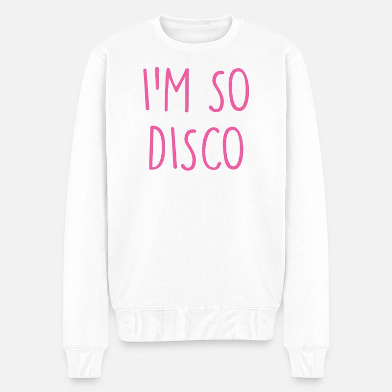 Disco - Männer Premium Bio Pullover - Weiß