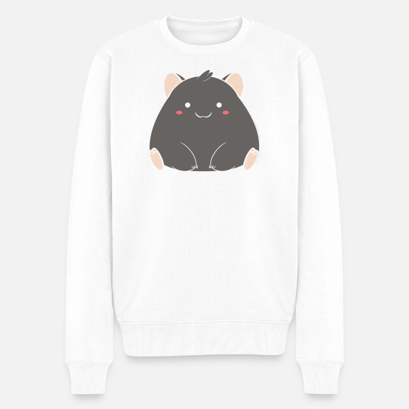 Wombat - Männer Premium Bio Pullover - Weiß