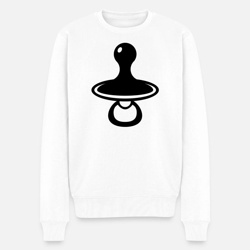 Tétine enfant bébé  - Pull Premium bio Homme - blanc