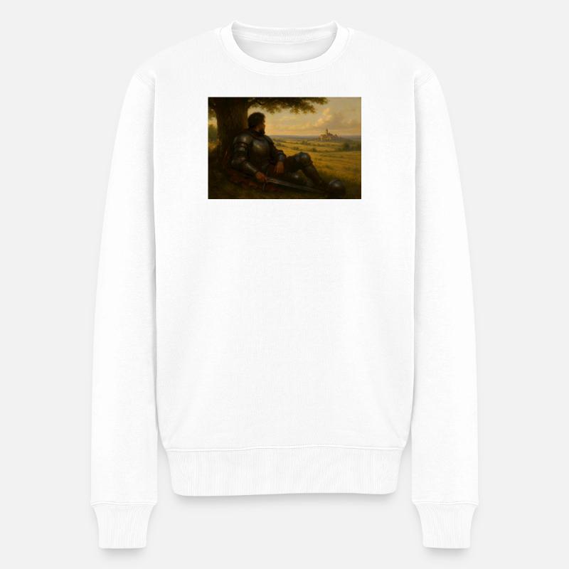 Chevalier à la lisière de la forêt - Pull Premium bio Homme - blanc