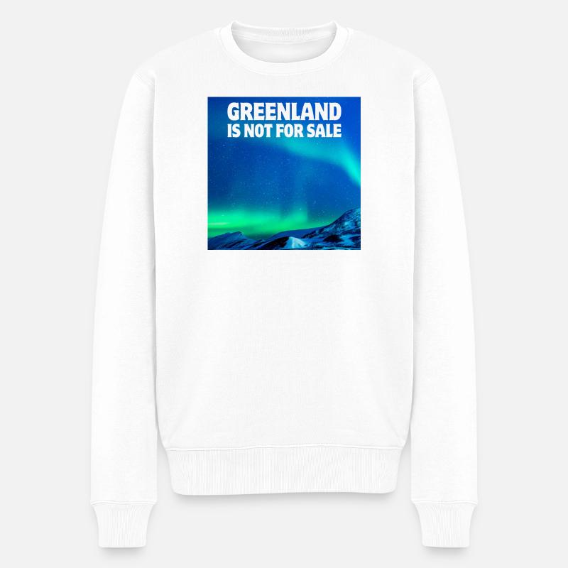 Inuit, Grönland, Dänemark - Männer Premium Bio Pullover - Weiß