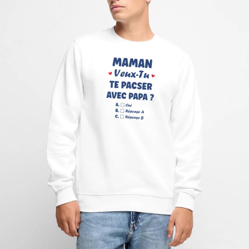 Mama, willst du eine eingetragene Lebenspartnerschaft mit Papa eingehen? Männer Premium Bio Pullover