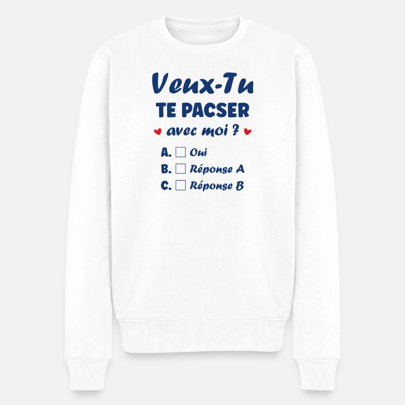 PACS-Anwendung - Männer Premium Bio Pullover - Weiß