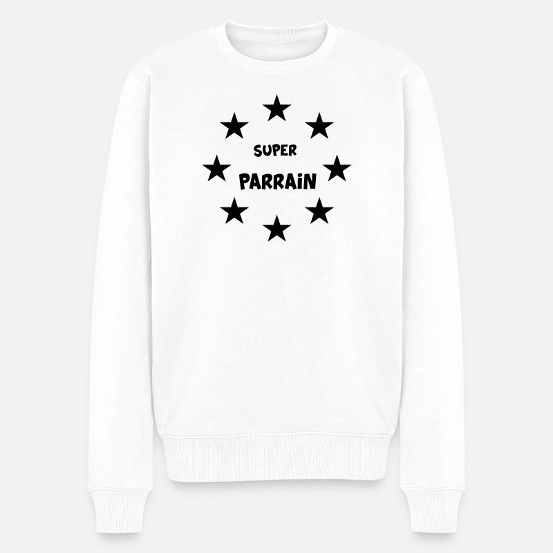 SUPER PARRAIN - Pull Premium bio Homme - blanc