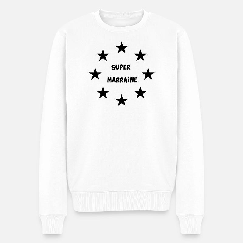 SUPER MARRAINE - Pull Premium bio Homme - blanc