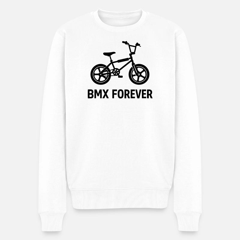 BMX Forever - Männer Premium Bio Pullover - Weiß
