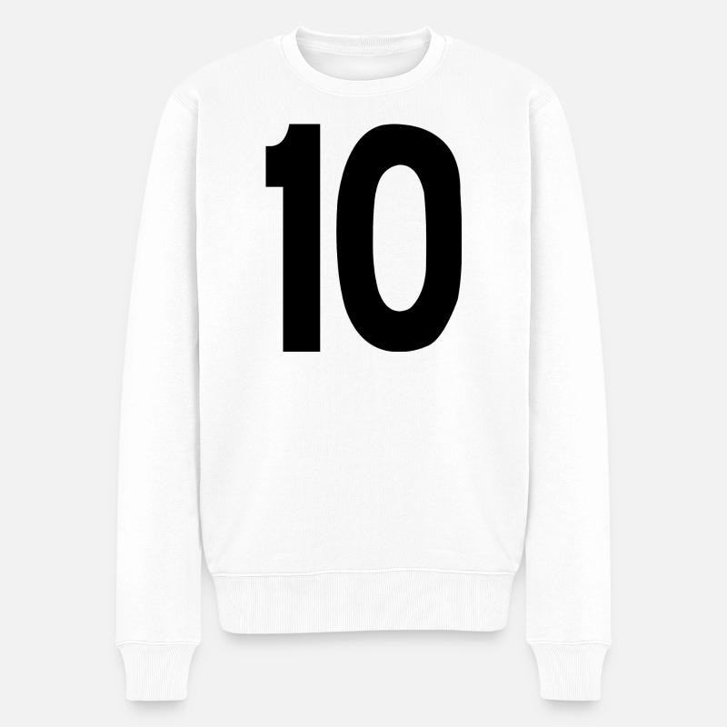 10 Ten - Pull Premium bio Homme - blanc