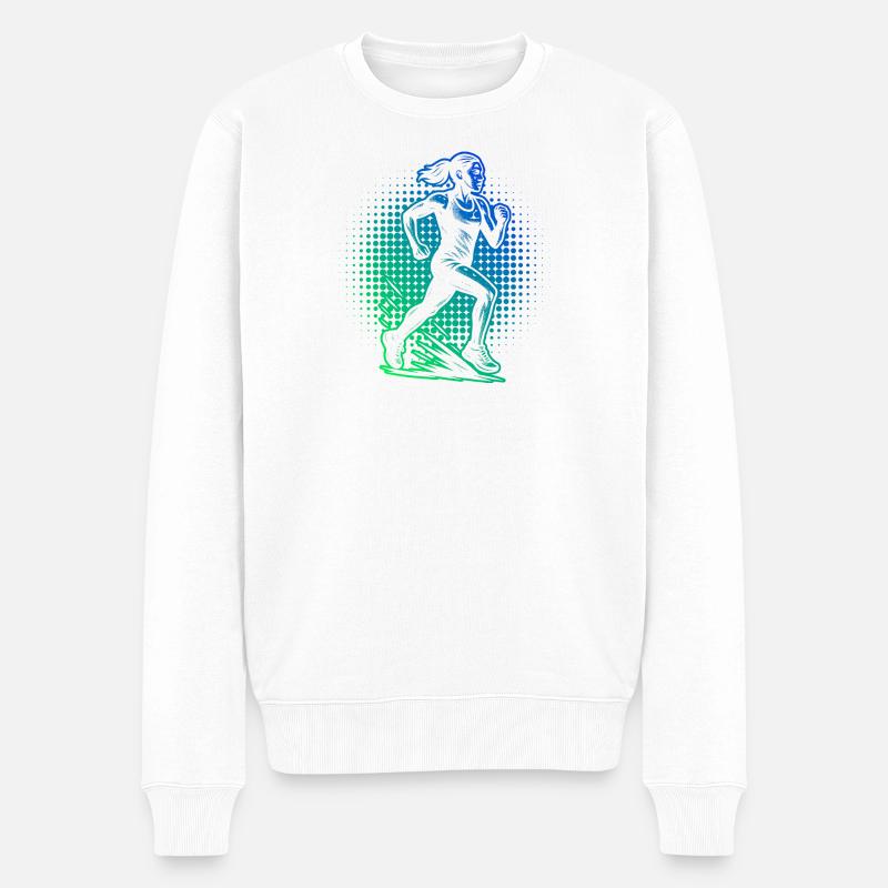 Conception compacte pour la course automobile - Pull Premium bio Homme - blanc