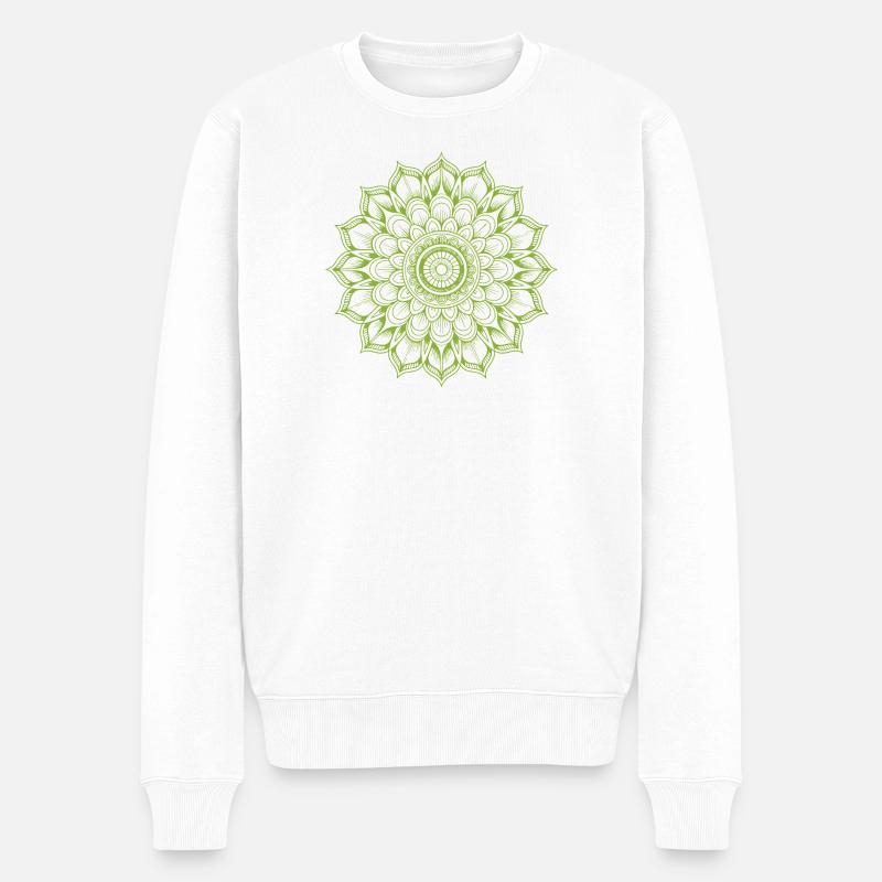 mandala - Pull Premium bio Homme - blanc