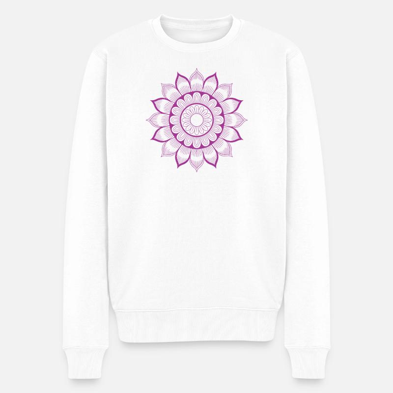 Mandala - Pull Premium bio Homme - blanc