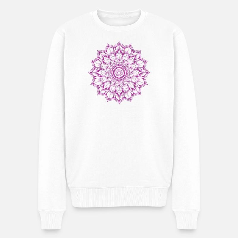 Mandala - Pull Premium bio Homme - blanc