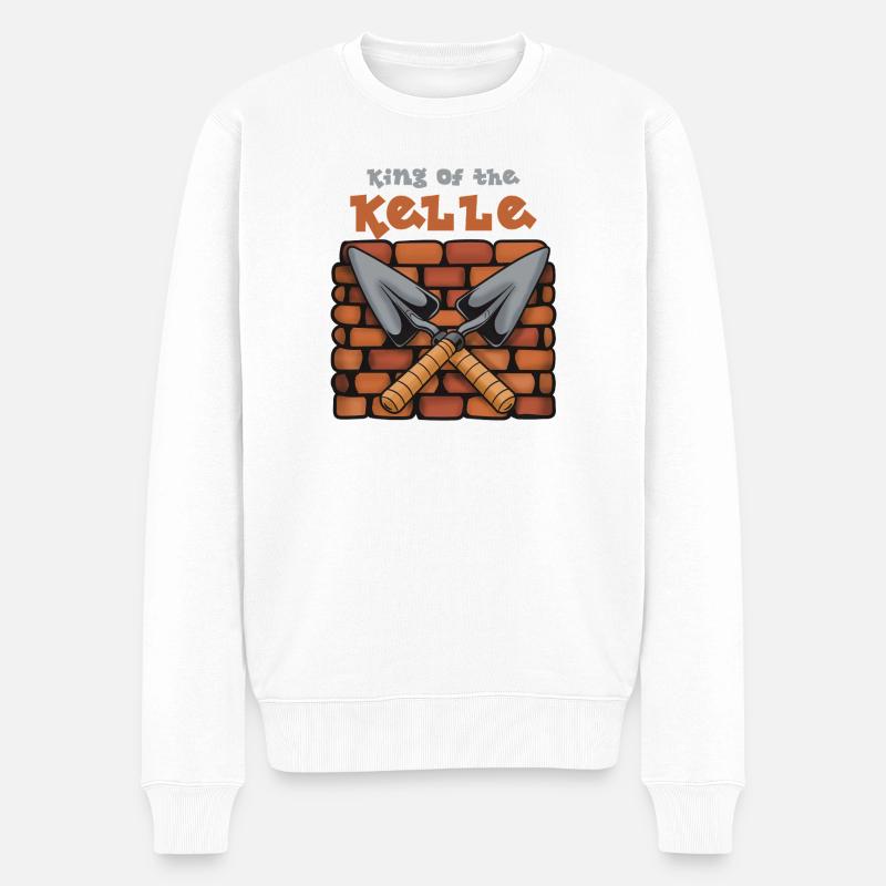 Roi de la truelle : Maître Maçon - Pull Premium bio Homme - blanc
