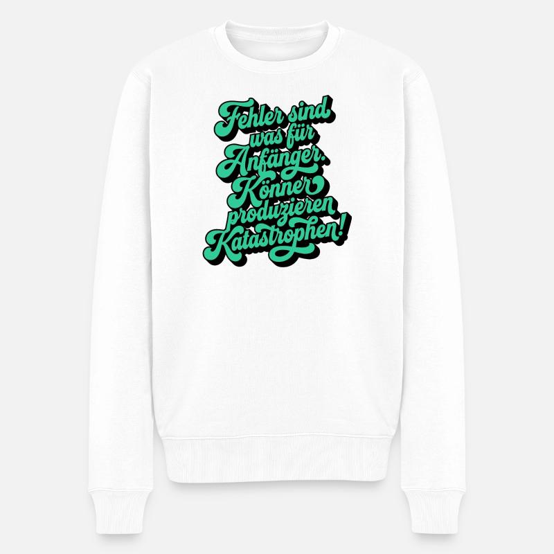 Les erreurs, c’est pour les débutants - Pull Premium bio Homme - blanc