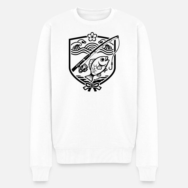 Blason des Anglers - Pull Premium bio Homme - blanc