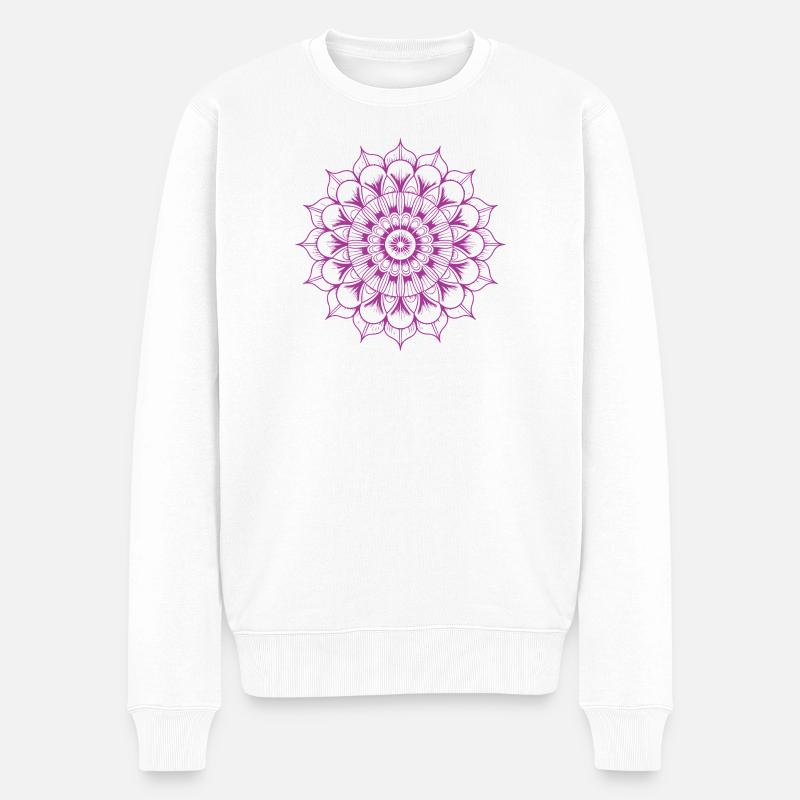 Mandala - Pull Premium bio Homme - blanc