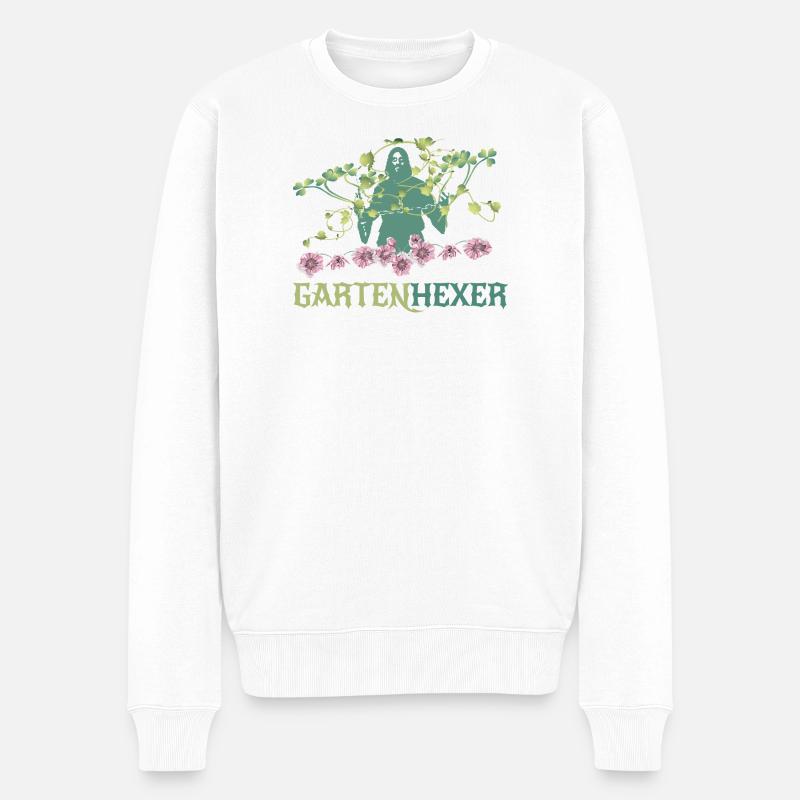 Gartenhexer - Männer Premium Bio Pullover - Weiß