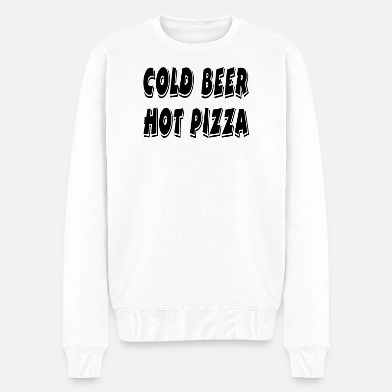 Bier - Männer Premium Bio Pullover - Weiß