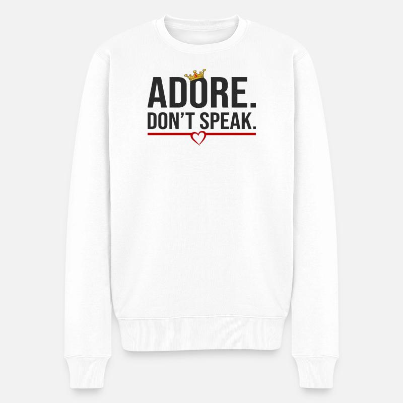 Valentine’s Sparrow Edition - Männer Premium Bio Pullover - Weiß