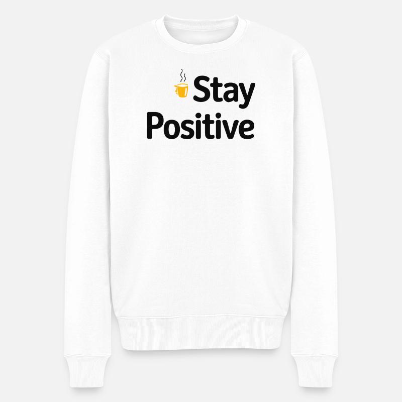 Tasse à café Reste Positive - Pull Premium bio Homme - blanc
