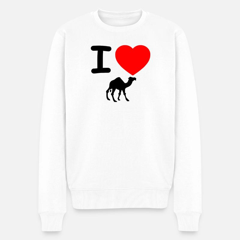 Dromedar - Männer Premium Bio Pullover - Weiß