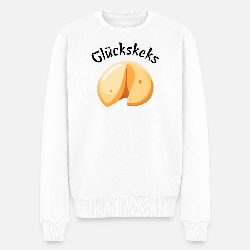 Glückskeks Karneval Kostüm - Glückskeks Tshirt - Männer Premium Bio Pullover - Weiß