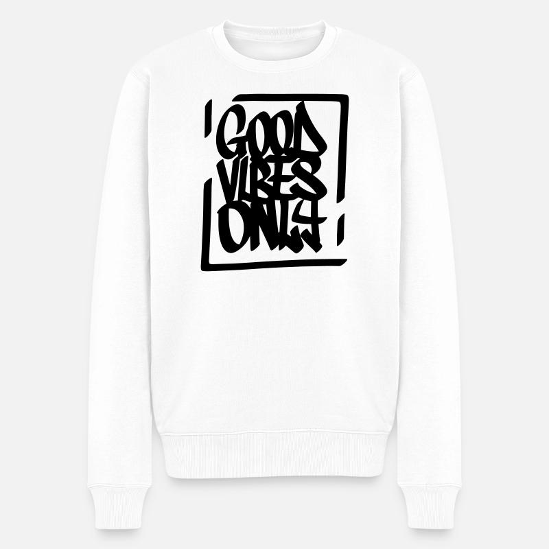 Gute Vibes Lebensmotto - Pull Premium bio Homme - blanc