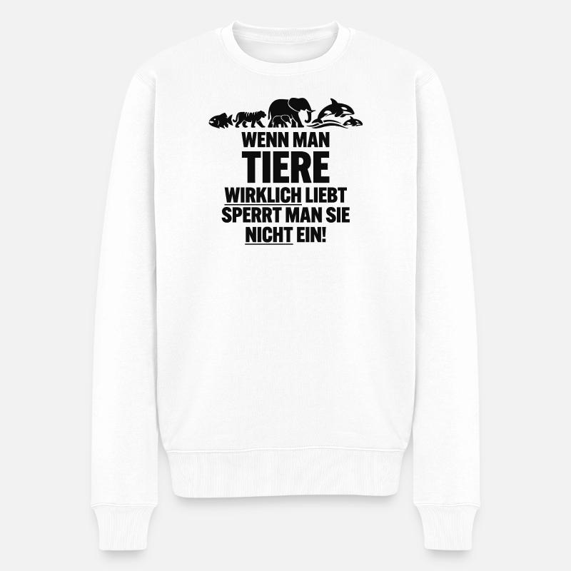anti-ZOO - Pull Premium bio Homme - blanc