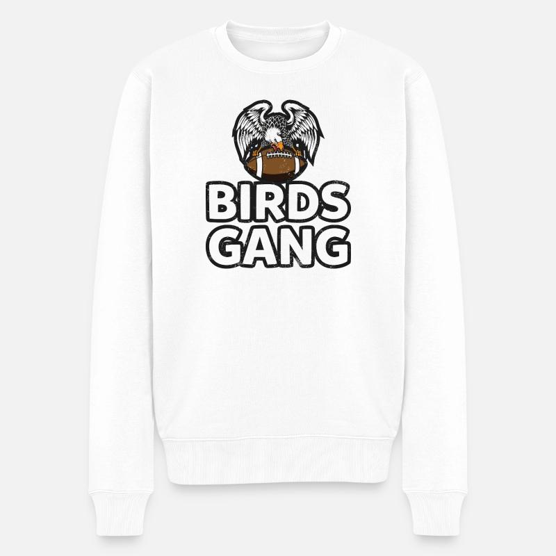 Eagles gehen - Männer Premium Bio Pullover - Weiß