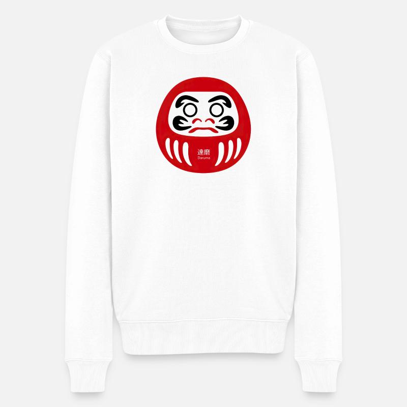 Daruma Focus - Pull Premium bio Homme - blanc