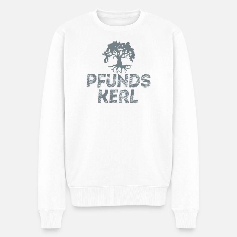 Pfundskerl - Männer Premium Bio Pullover - Weiß