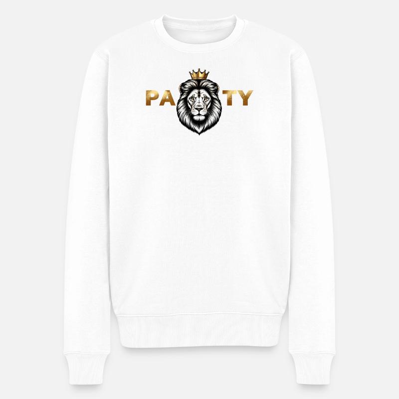 Fête – Roi de la Nuit - Pull Premium bio Homme - blanc