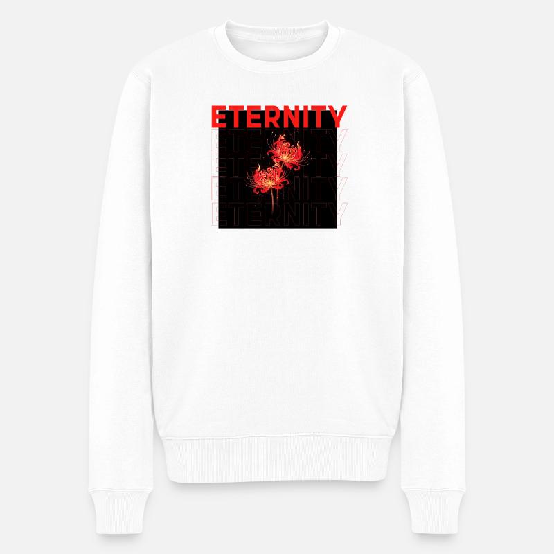 Ewigkeit - Männer Premium Bio Pullover - Weiß