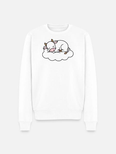 Sleeping Cow Cloud Dream Baby - Men's Premium Organic Jumper - white