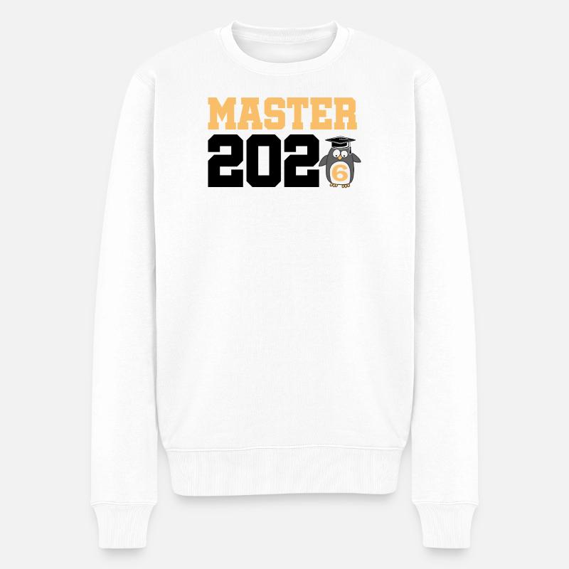 Master 2026 Abschluss Promotion Sponsion - Männer Premium Bio Pullover - Weiß