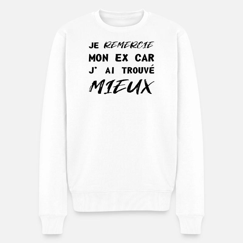 Je remercie mon mon ex - Pull Premium bio Homme - blanc