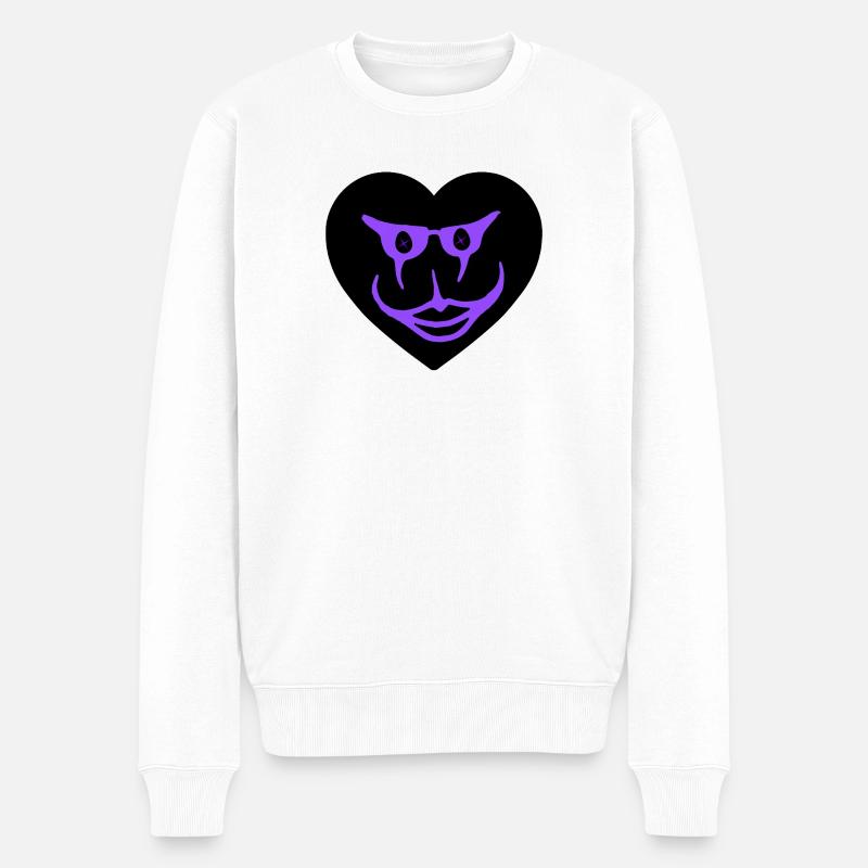 Liebe - Männer Premium Bio Pullover - Weiß