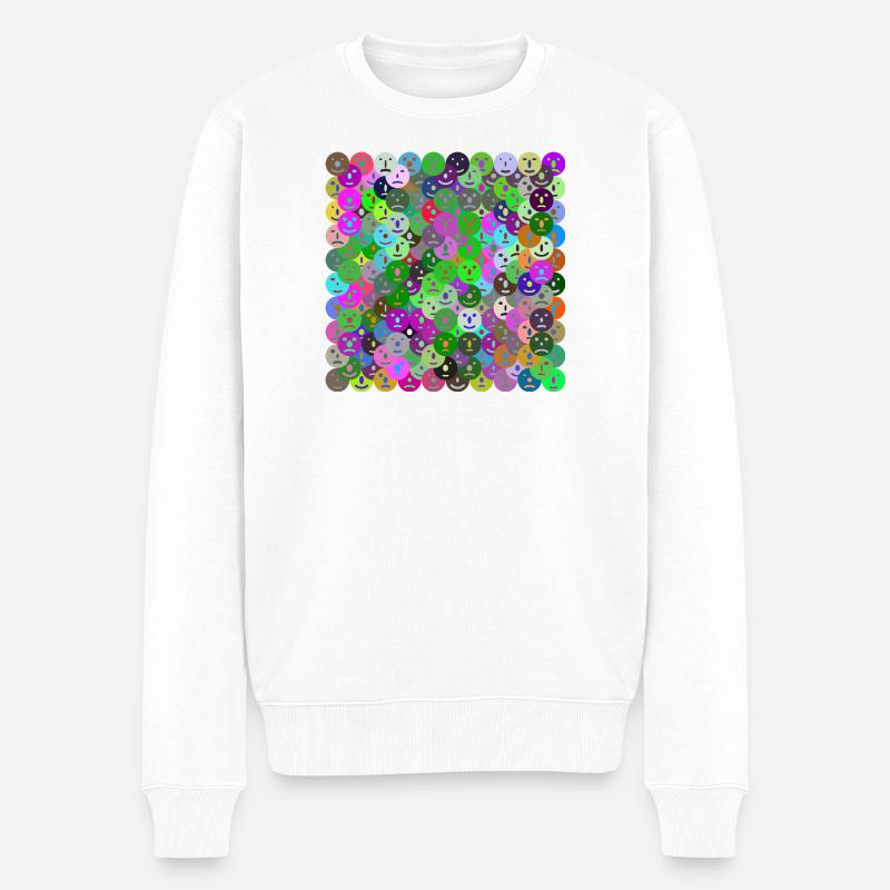 Collage de visages - Pull Premium bio Homme - blanc