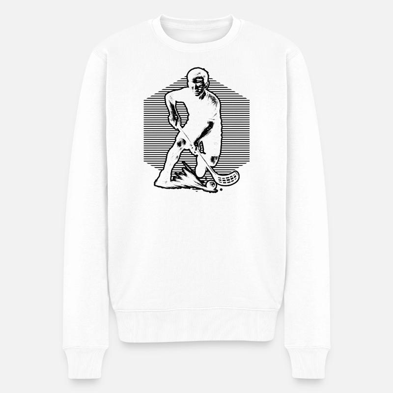 Coole Floorball Inspiration - Männer Premium Bio Pullover - Weiß