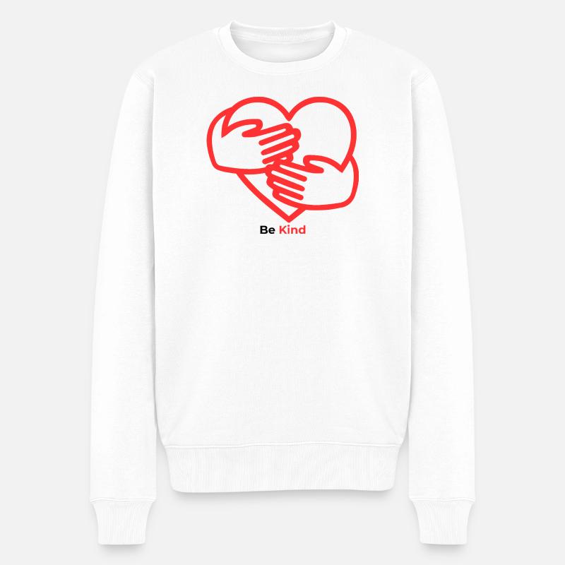 Les mains dans le cœur Chaleur - Pull Premium bio Homme - blanc