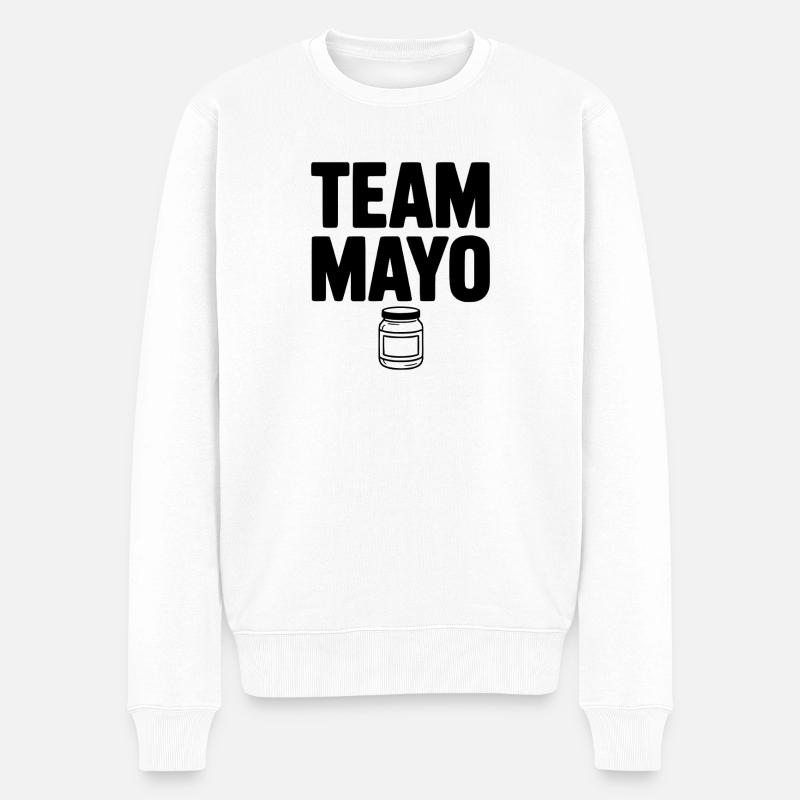 Team Mayo - Männer Premium Bio Pullover - Weiß