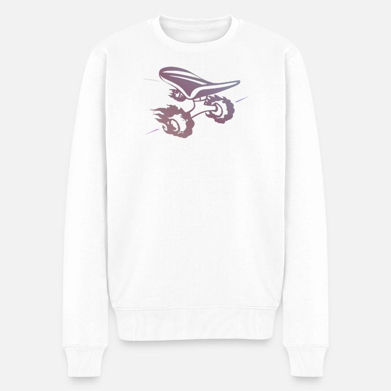 Gradient skateboard Silhouette Ride - Pull Premium bio Homme - blanc