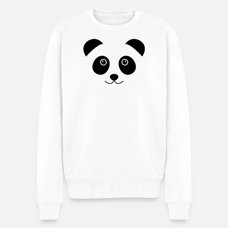 Visage de panda - Pull Premium bio Homme - blanc