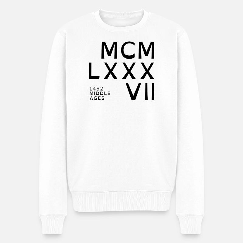 1987_COMPANY_black - Pull Premium bio Homme - blanc