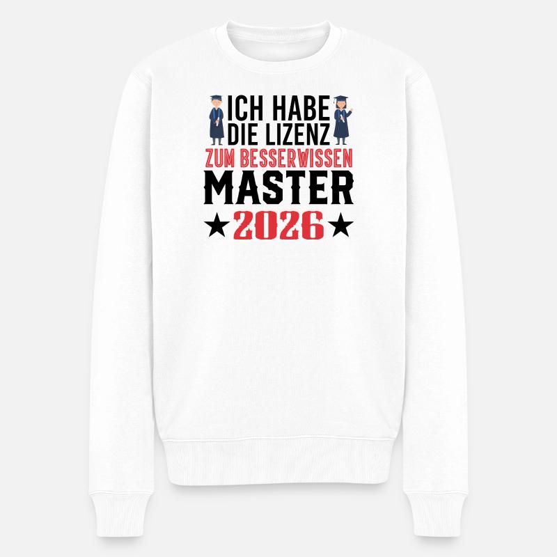 Master 2026 Diplôme - Pull Premium bio Homme - blanc