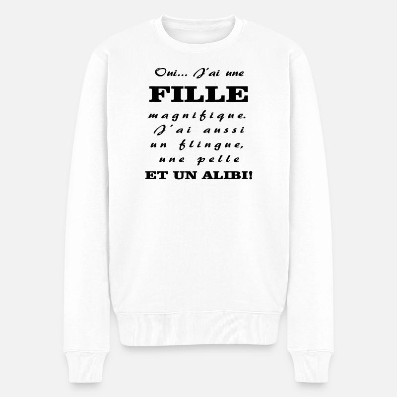 Papa protecteur - Pull Premium bio Homme - blanc