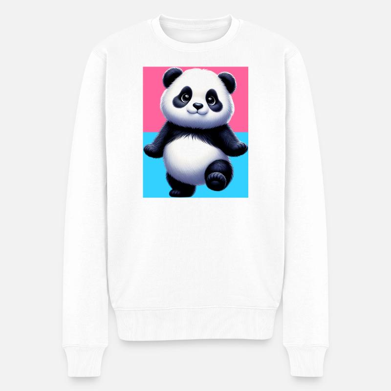panda - Pull Premium bio Homme - blanc