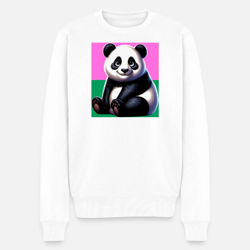 panda - Pull Premium bio Homme - blanc