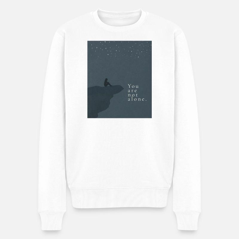 You are not alone - Männer Premium Bio Pullover - Weiß