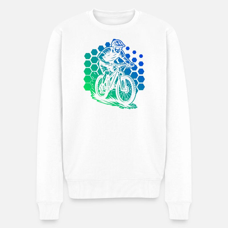 Ein Must Have für echte Mountainbike - Männer Premium Bio Pullover - Weiß